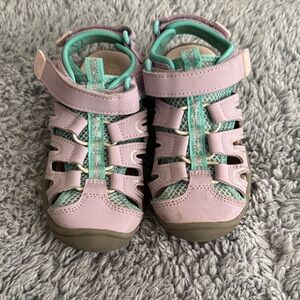 Cat & Jack Purple and Mint Closed-Toe Kids Sandals